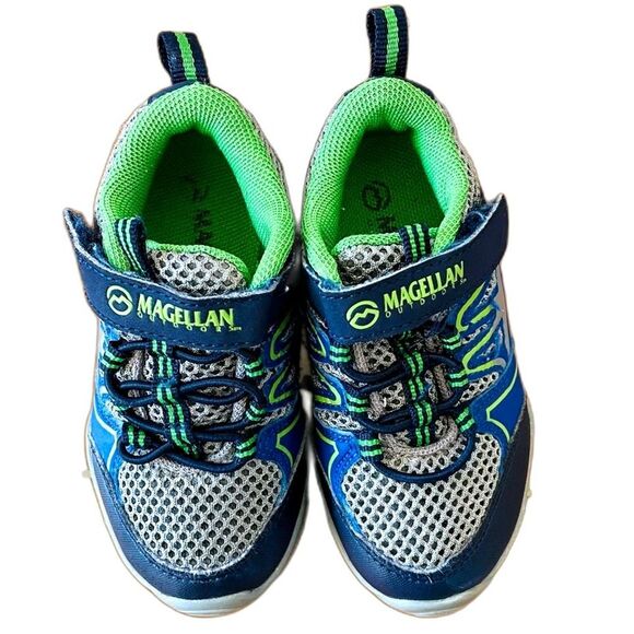 Magellan Baby Boy's Outdoor Sneakers Tennis Shoes Green Blue Size 6 Toddler - Picture 2 of 8